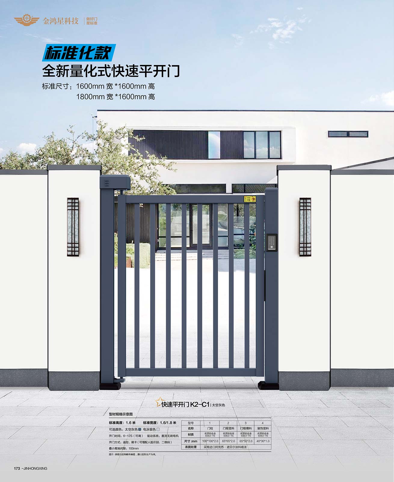 快速平開門K2-C1