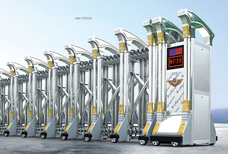 精鋼門(mén)G331A不銹鋼伸縮門(mén)