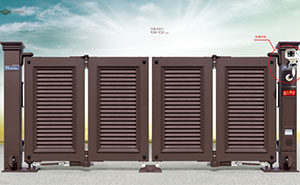 電動折疊門 - 智能懸折門938-D1（深咖）