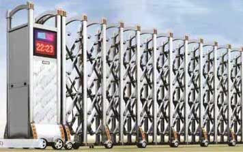 不銹鋼伸縮門 - 精鋼電動門YKT-G318