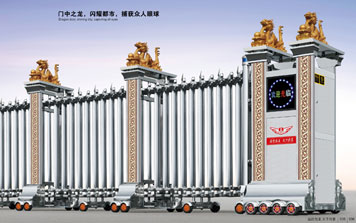 電動伸縮門 - 聚財門002(單排)伸縮門