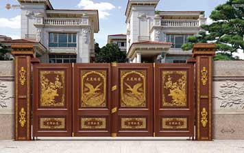 庭院別墅大門 - 豪華別墅懸浮折疊大門-XYH-LY-1005