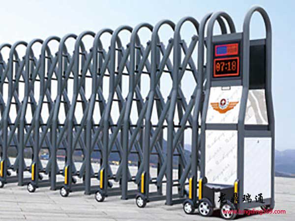 鋁合金電動伸縮門黑色LD-16