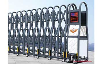 鋁合金伸縮門 - 鋁合金電動(dòng)伸縮門黑色LD-16