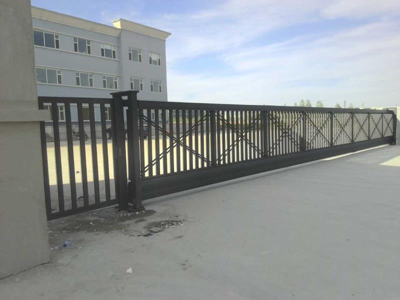 盛名一號(hào)黑色帶小門 - 中出網(wǎng)-智能出入口與停車充電門戶