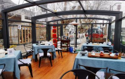 景區(qū)步行街戶外咖啡店移動陽光房