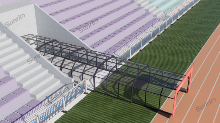 足球場(chǎng)球員通道抗暴伸縮連廊