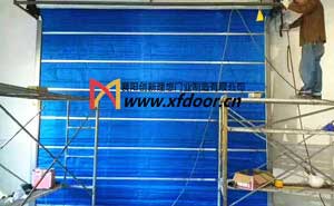 孝感市嘉航酒店特級(jí)無(wú)機(jī)布防火卷簾門案例