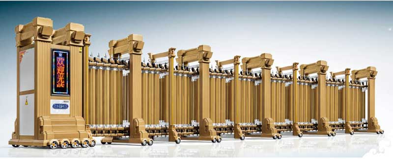 門之神KS188（金色）鋅鋁合金電動(dòng)伸縮門