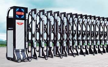 騰達門（黑色）鋁合金伸縮門