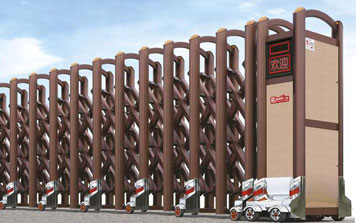 鋁合金伸縮門 - 富貴FGL-C844(紅古銅)