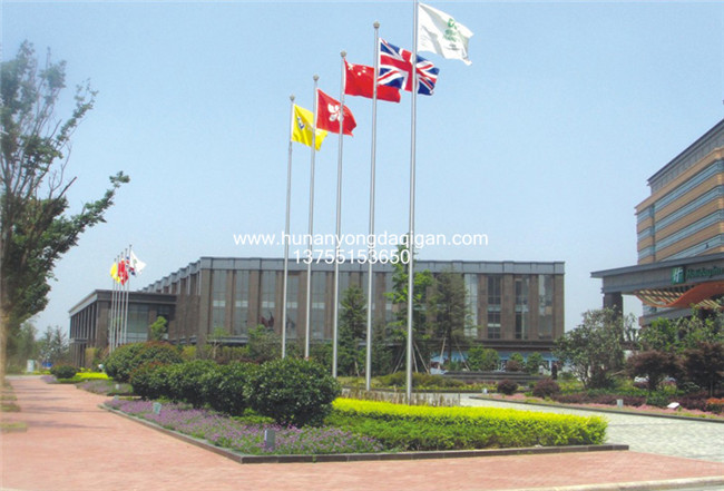 常州萊蒙城大酒店旗桿案例 - 中出網(wǎng)-智能出入口與停車(chē)充電門(mén)戶(hù)