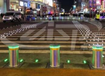 卓奧世鵬獨立研發(fā)交通信號燈聯(lián)動升降柱，提升防范應(yīng)對有效手段