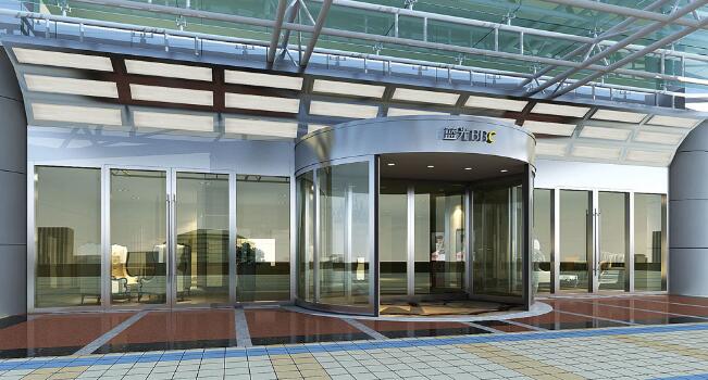 藍(lán)光地產(chǎn)集團(tuán)全國(guó)總部旋轉(zhuǎn)門案例 - 中出網(wǎng)-智能出入口與停車充電門戶