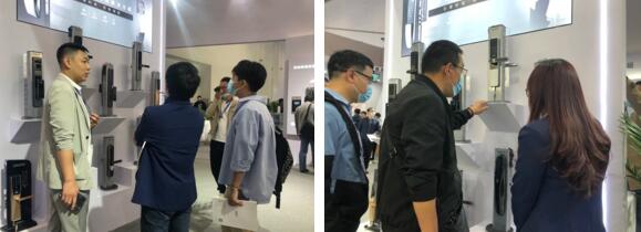 展會現(xiàn)場 | 在家庭入戶門，用戶通過指紋