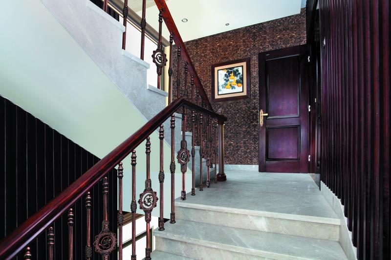 高端鋁藝樓梯-HLY612-1效果圖