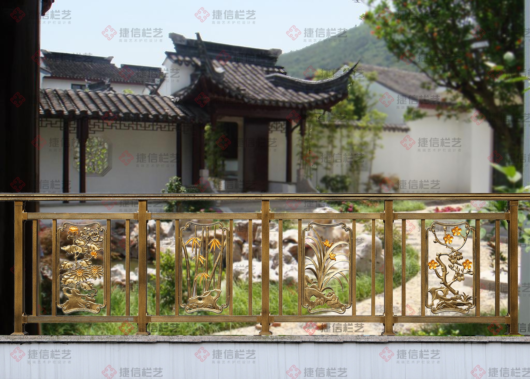 護(hù)欄 - 中式陽臺護(hù)欄-唐語君子