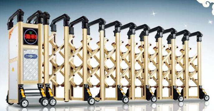 門之門F825白橡木電動(dòng)伸縮門