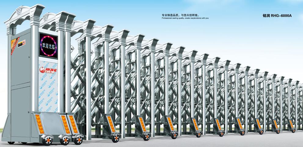 銘潤(rùn)精拋不銹鋼伸縮門