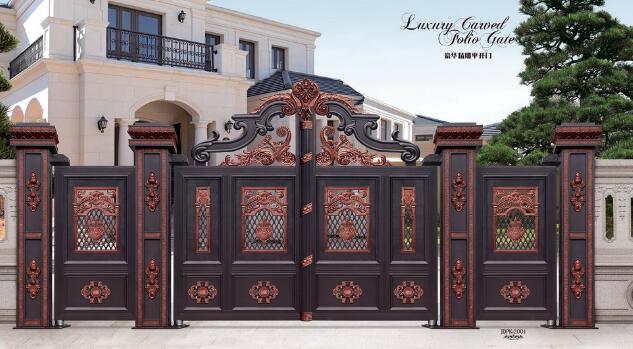 恭賀上海出安智能別墅鋁藝大門進駐葛洲壩綠城玉蘭花園  