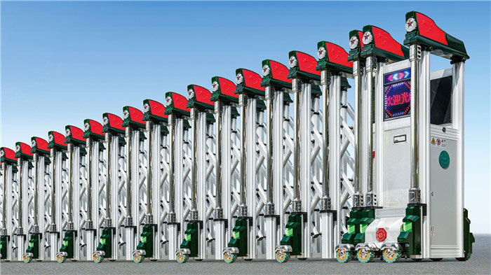 洛陽(yáng)出安智能電動(dòng)伸縮門為地久艷陽(yáng)天大門口添上色彩