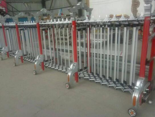 嘉興出安智能伸縮門閃亮在嘉興有定食品有限公司大門口