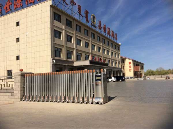 感謝呼和浩特嘉世源酒店選用呼和浩特出安智能伸縮門