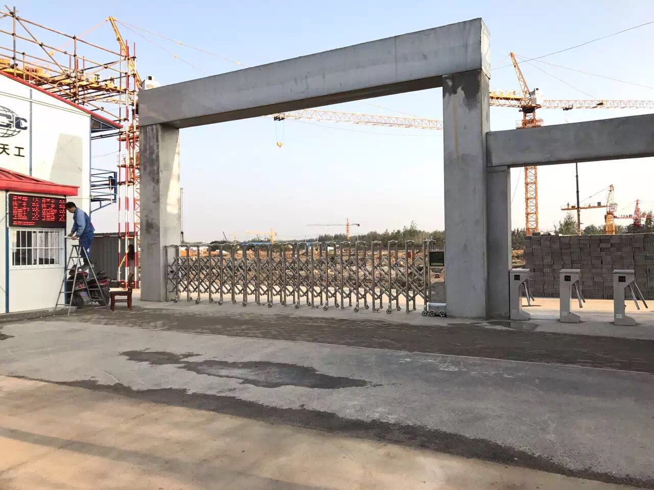 淮安出安智能電動(dòng)伸縮門(mén)進(jìn)駐淮安中冶天工