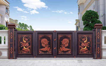 庭院別墅大門 - 豪華折疊庭院大門ZD2009