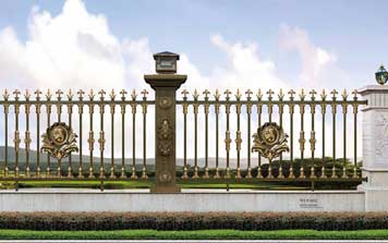 圍墻護(hù)欄 - 別墅鋁藝庭院圍欄WL5002