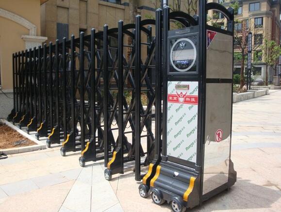 湖州出安智能電動伸縮門成功牽手湖州金世紀(jì)銘城案例