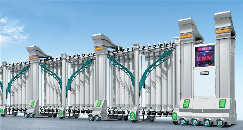 慶賀綠茵河畔選用新鄉(xiāng)出安智能伸縮門(mén)