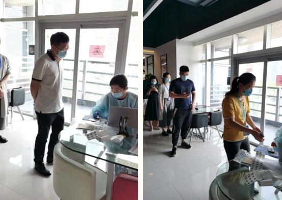 科拓多次安排檢測機構(gòu)到公司為員工進行核酸檢測