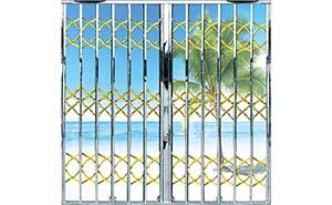 鈦金欖子花型拉閘門