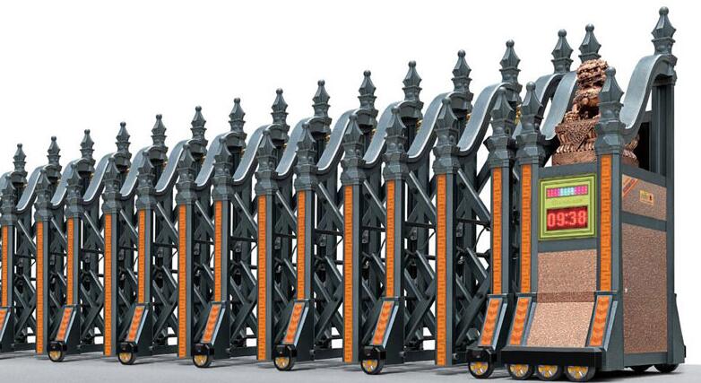 大同出安智能伸縮門安裝在星際?榮域大門口