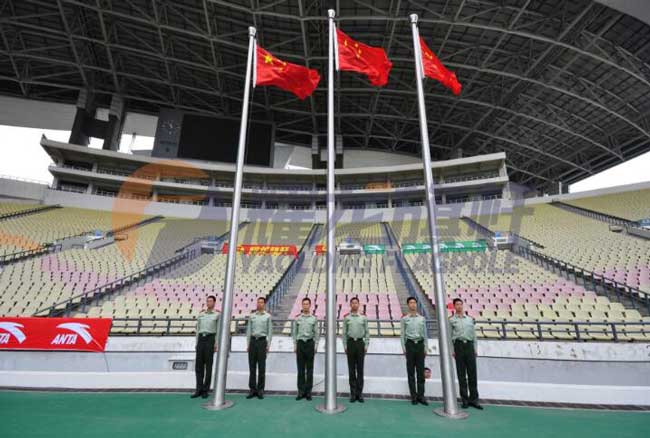 廣州奧體中心旗桿案例 - 中出網(wǎng)-智能出入口與停車充電門戶