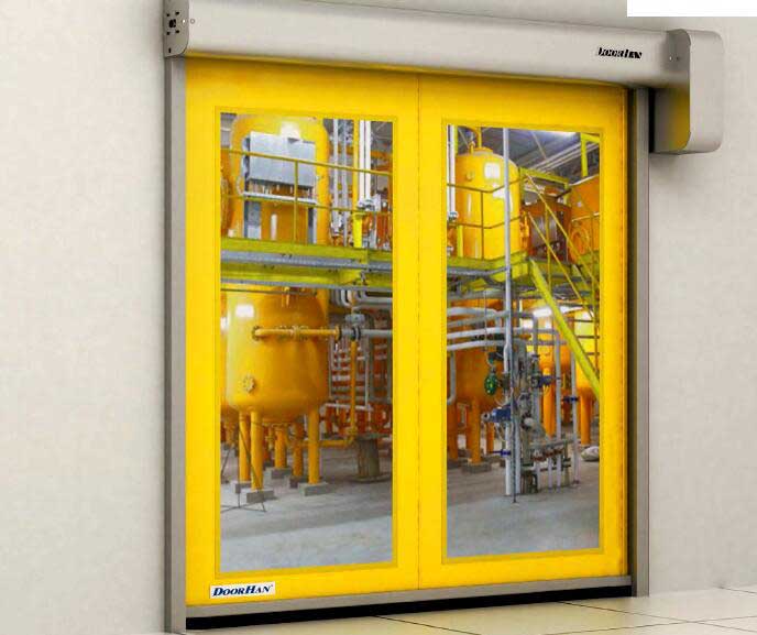 防撞自動(dòng)復(fù)位快速卷簾門