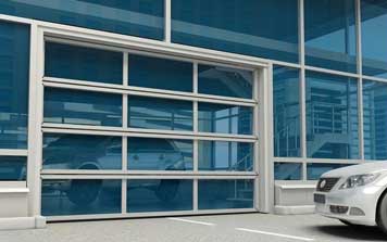 4S店透明滑升門