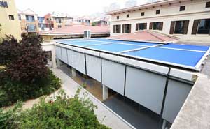 天津黑鯊運(yùn)動(dòng)成長(zhǎng)中心織物外遮陽項(xiàng)目 - 中出網(wǎng)-智能出入口與停車充電門戶