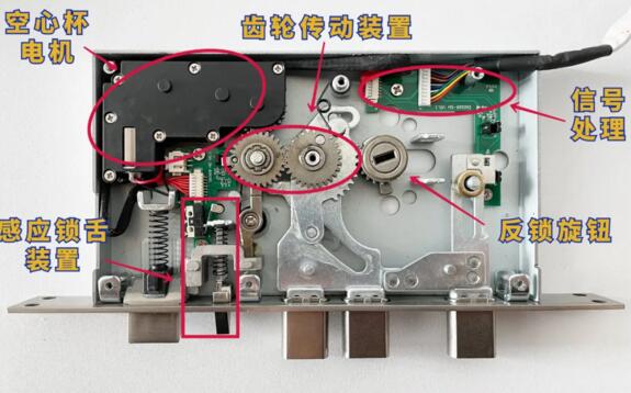 亞太天能全自動(dòng)鎖體內(nèi)部結(jié)構(gòu)非常精簡(jiǎn)