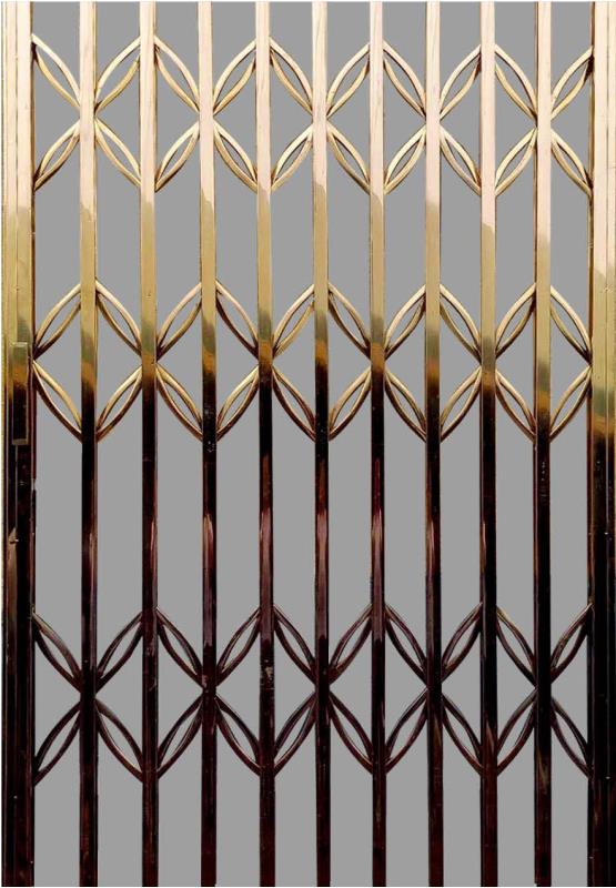 金錢(qián)型不銹鋼玫瑰金拉閘門(mén)