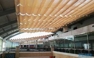 佛山順德區(qū)陳村順聯(lián)廣場(chǎng)電動(dòng)天棚簾窗簾案例