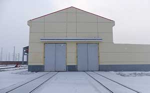 哈西動(dòng)車組火車頭車庫門案例